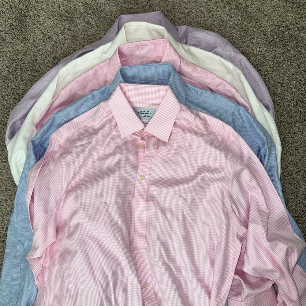 Charles Tyrwhitt Assorted Dress Shirts - Pink, Blue, White, Purple